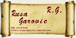 Rusa Garović vizit kartica